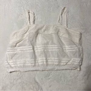 White cropped Aeropostal top, size M